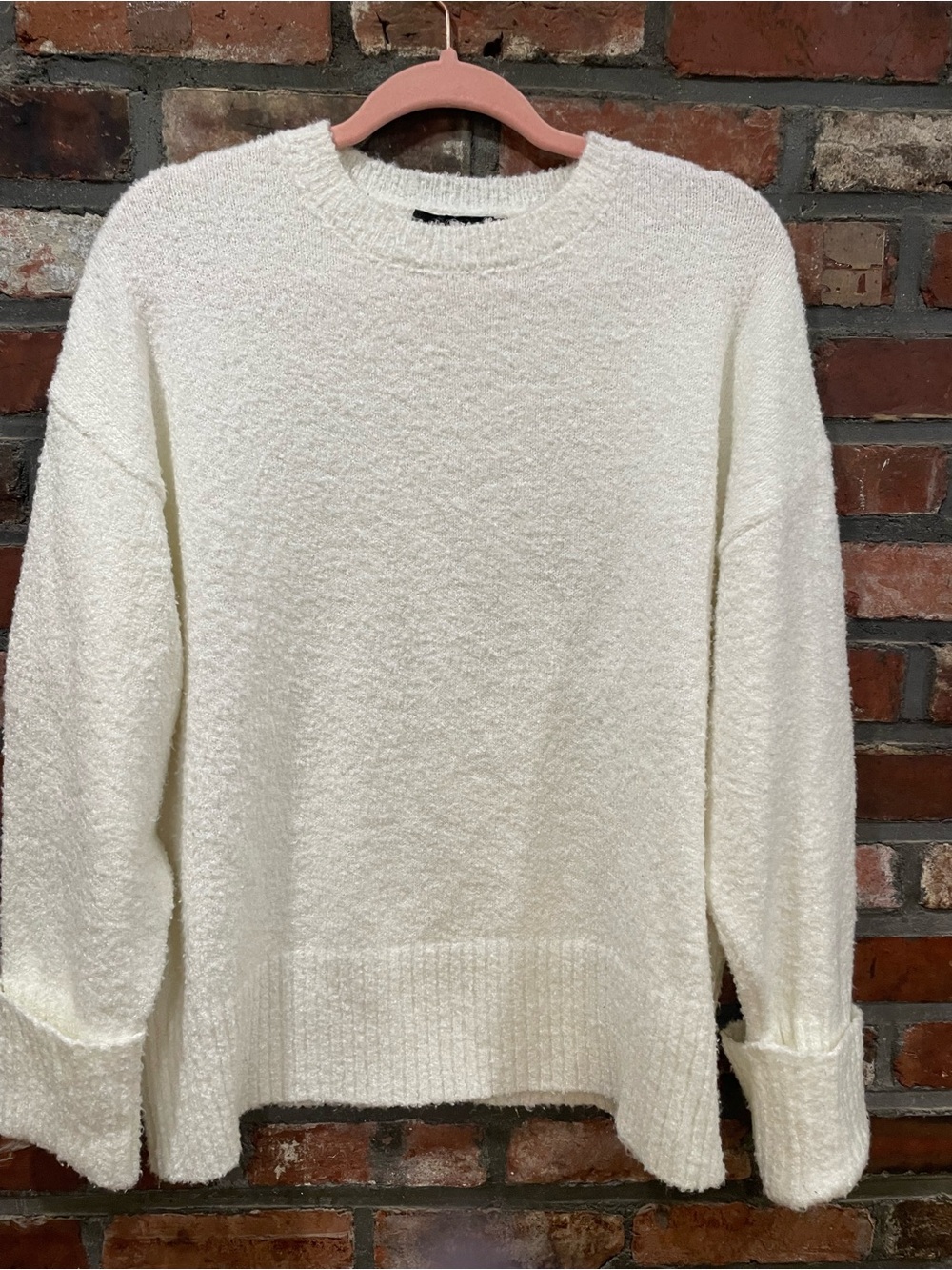 LILLUSORY Cozy Cream Crewneck Sweater